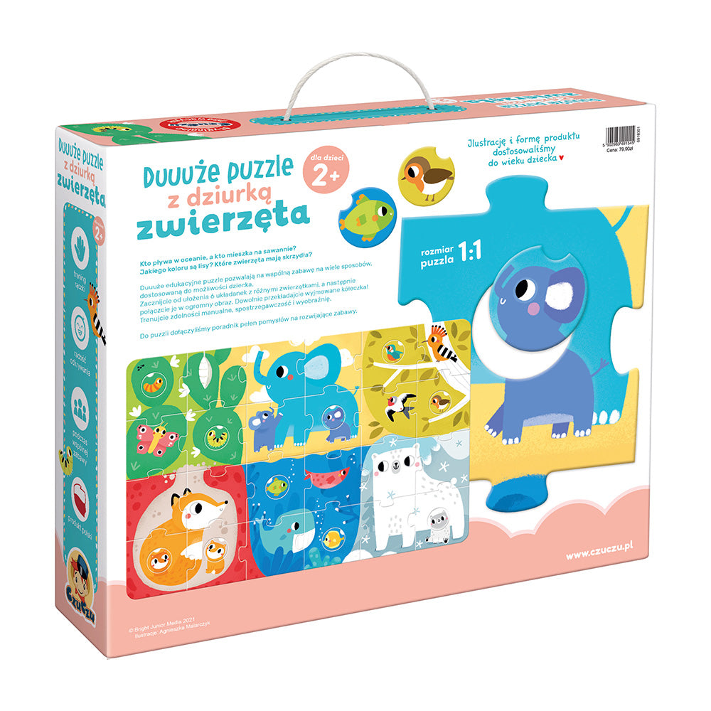 CzuCzu Duuuże puzzle z dziurkąZwierzęta 91545