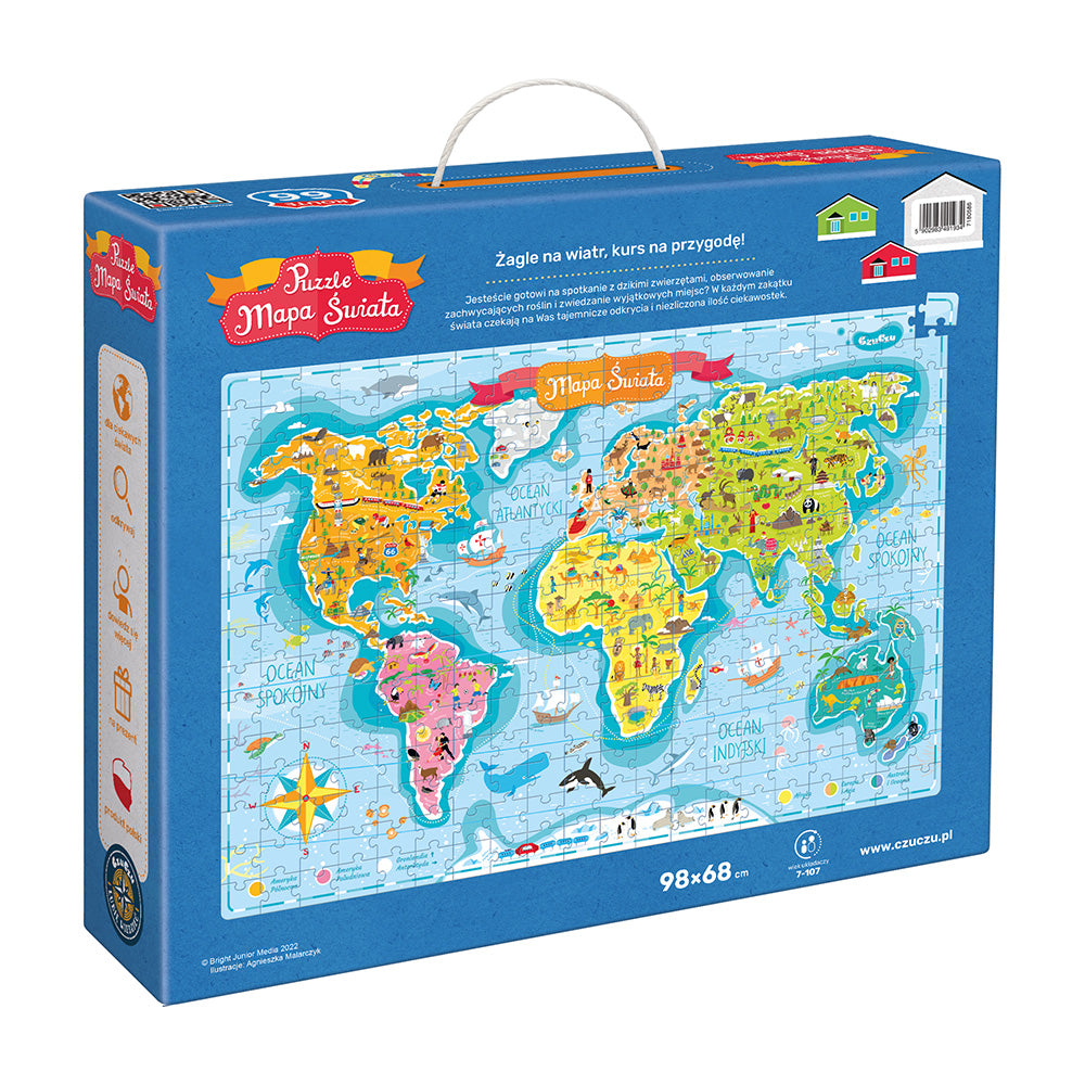 CzuCzu Puzzle Mapa świata 300el 91934