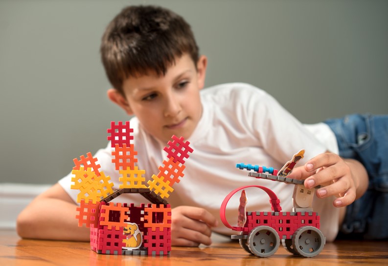 Klocki wafle mini Strażak duży 03803