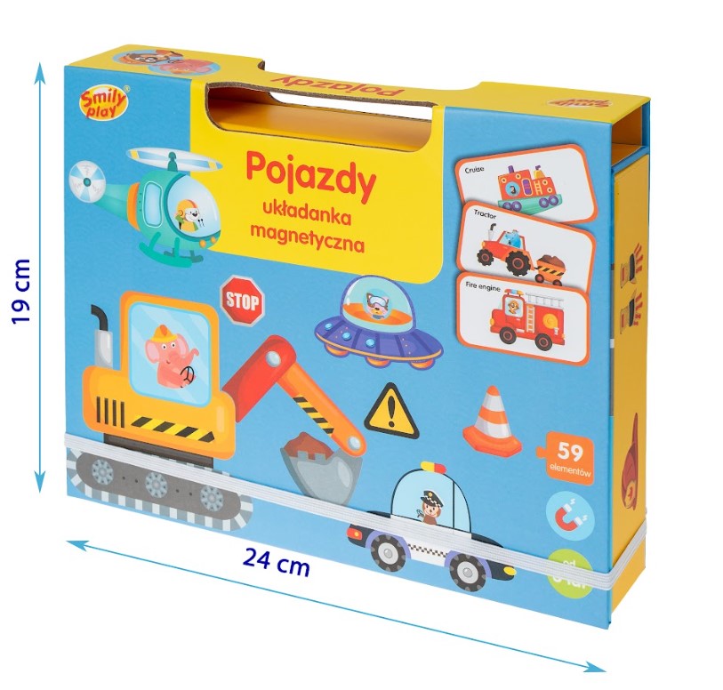 Układanka magnet.Pojazdy SmilyPlay SP84506 45063