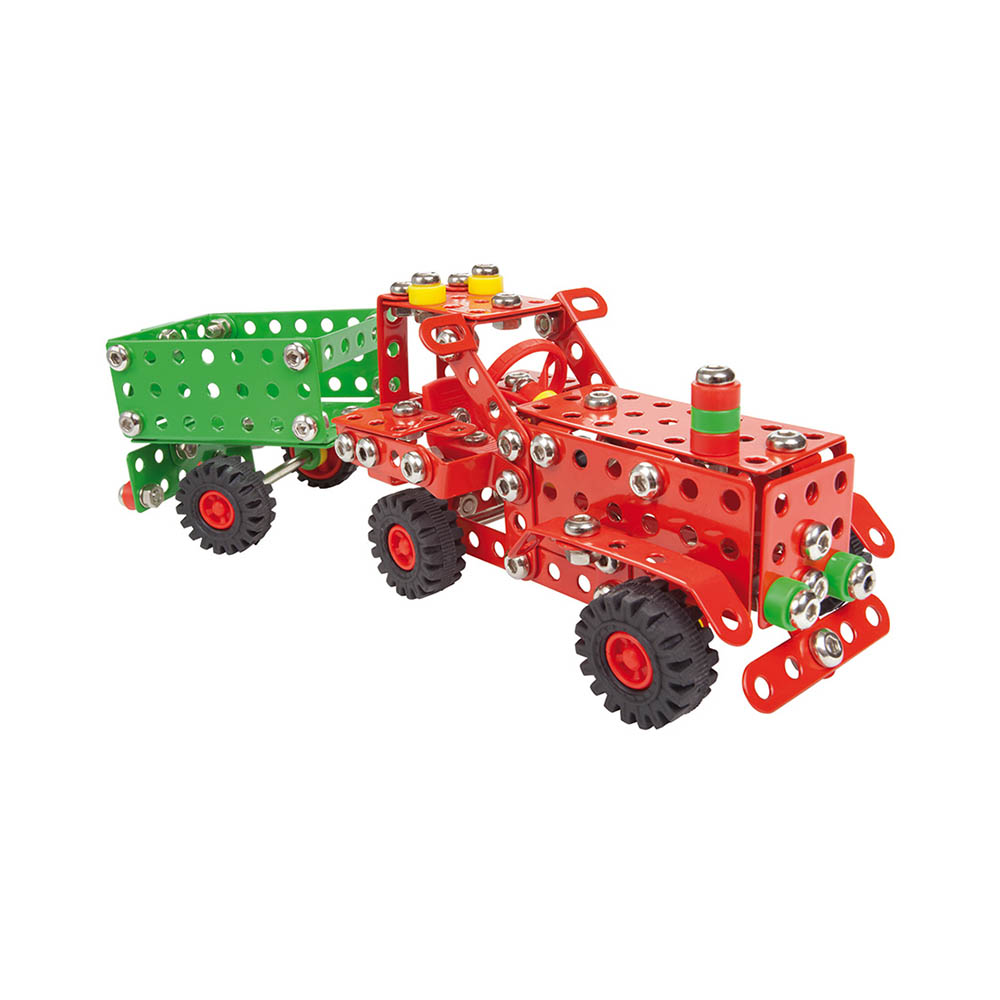 Mały konst.masz.rolnicze traktor z przyczepą 12163