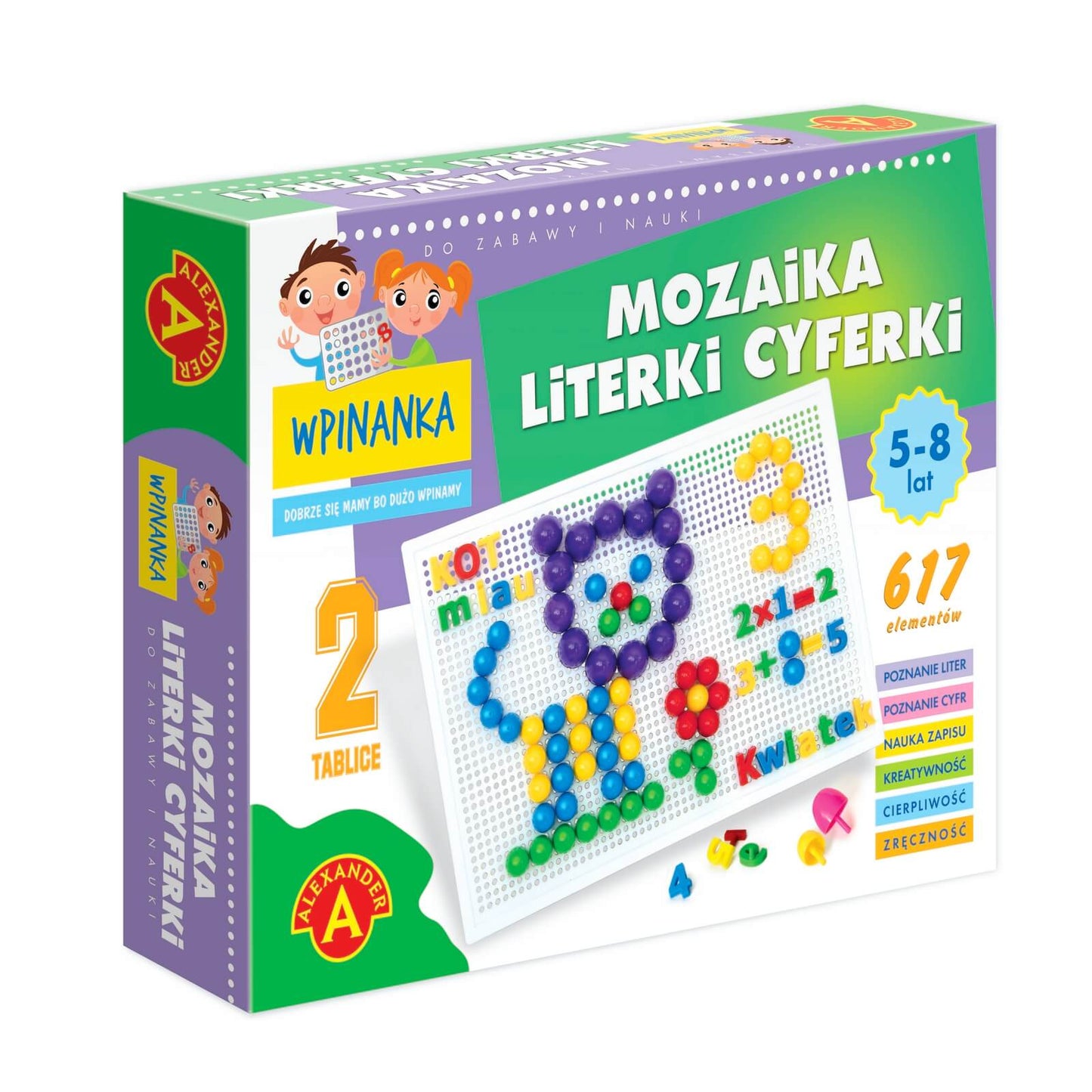 Wpinanka mozaika literki i cyferki 18707