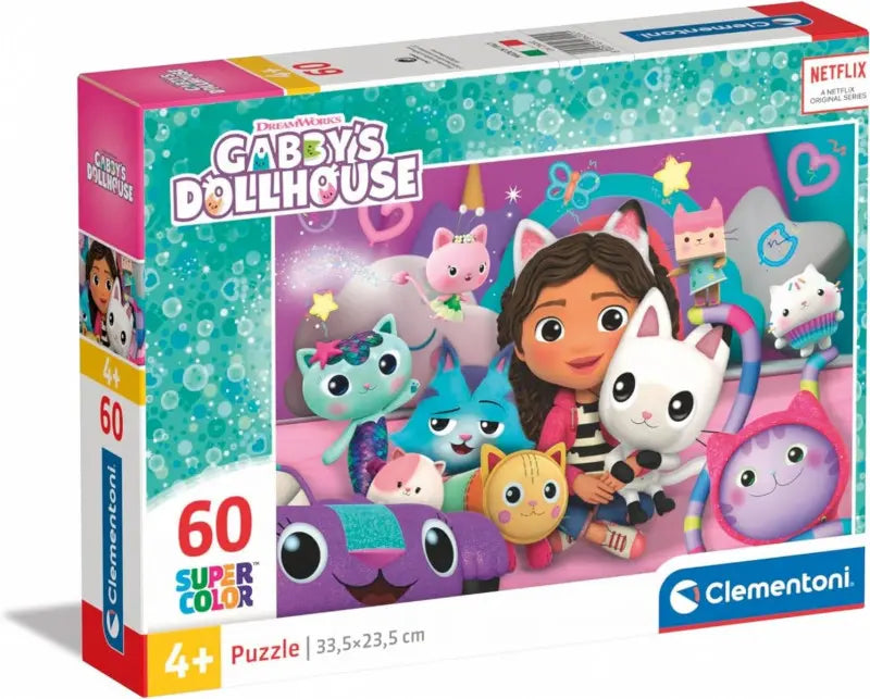 Puzzle 60 super kolor gabby dollhouse