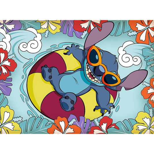 Puzzle 30 elementów stitch na wakacjach