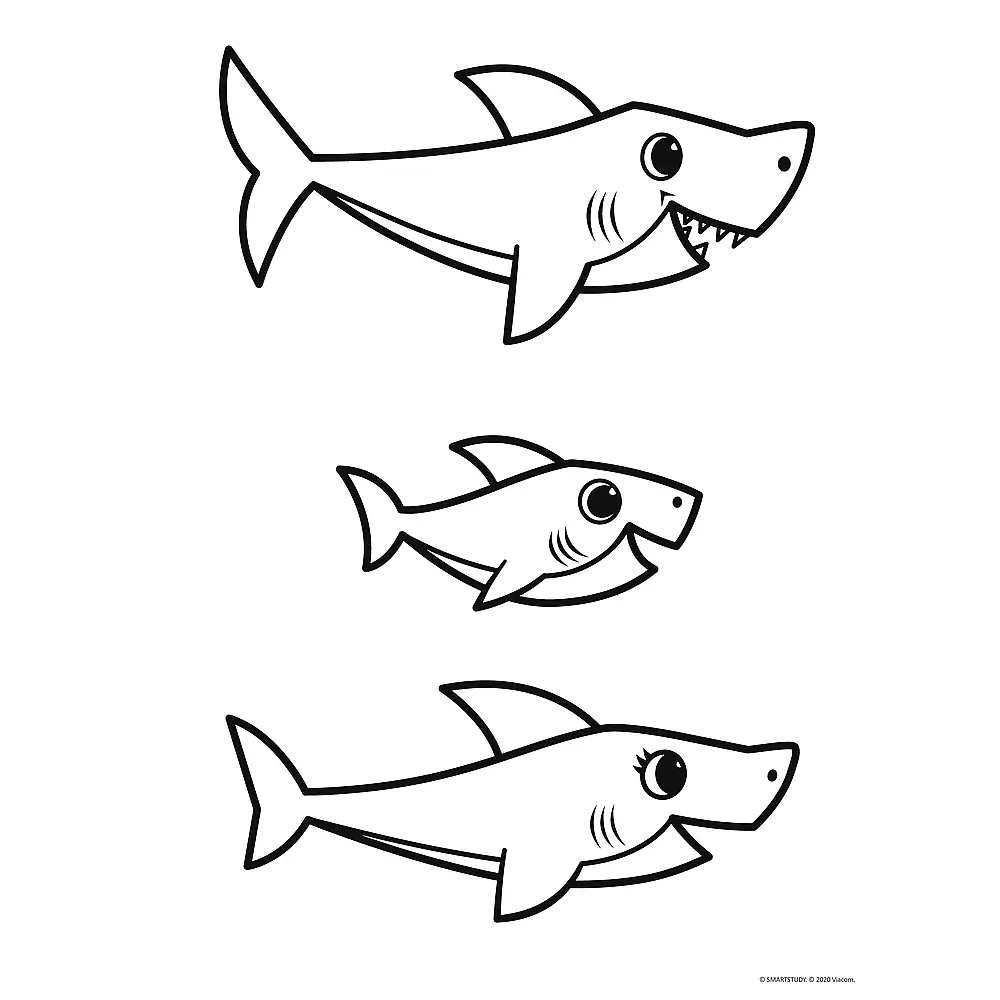 Puzzle Baby Maxi 2x10 elementów Wesoły dzień rekina Baby Shark