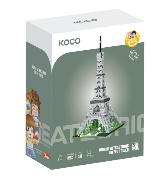 Klocki KOCO Wieża Eiffla 538 elementów