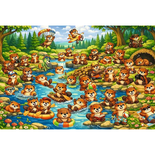 PUZZLE 100 Seek&Find Bobry w akcji 16588