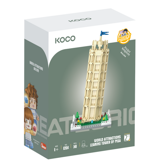 Klocki KOCO Wieża w Pizie 548 elementów
