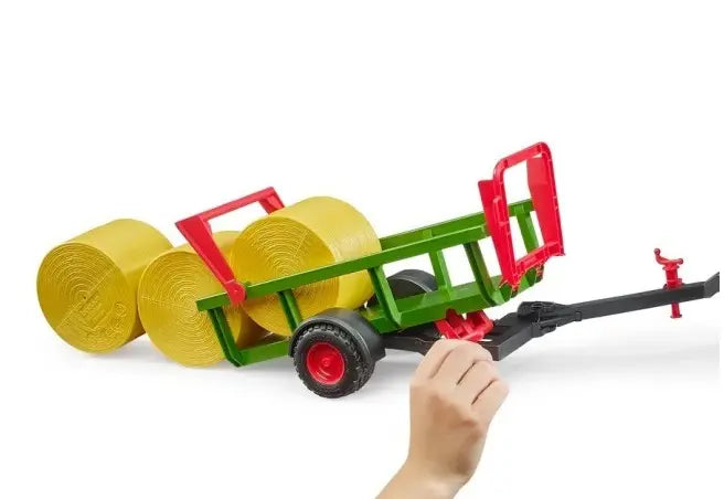 BRUDER Mała przyczepa1oś+3bale słomy 02204