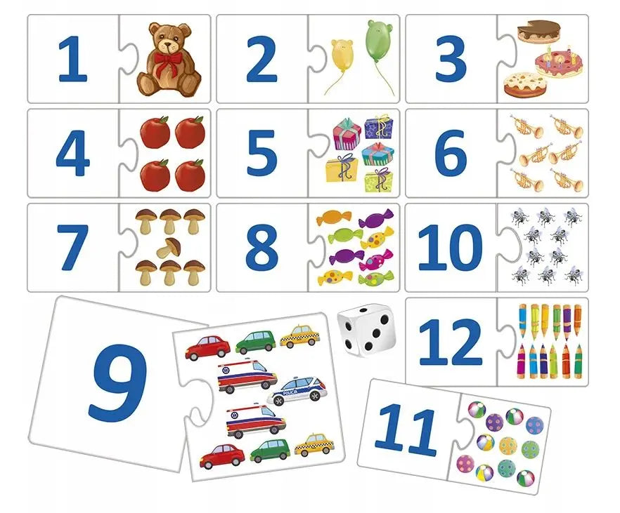 Poznaję cyferki gra puzzlowa