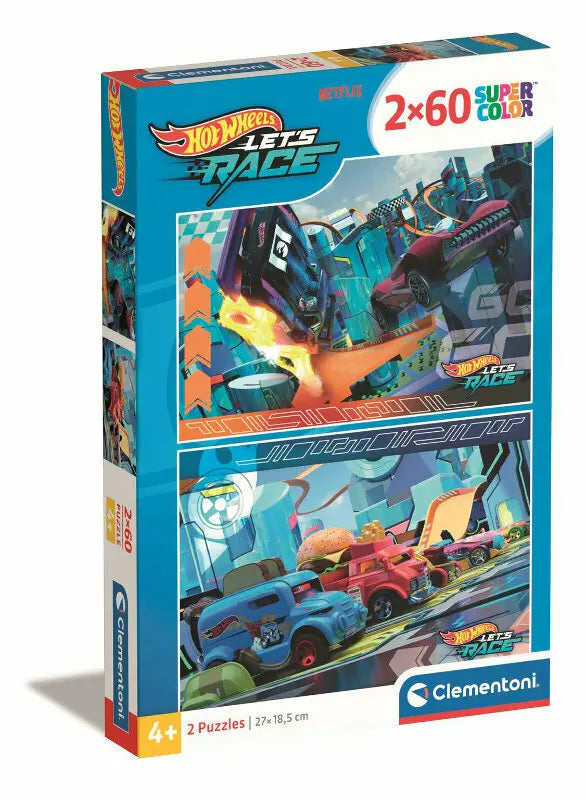 Puzzle 2x60 super kolor hot wheels