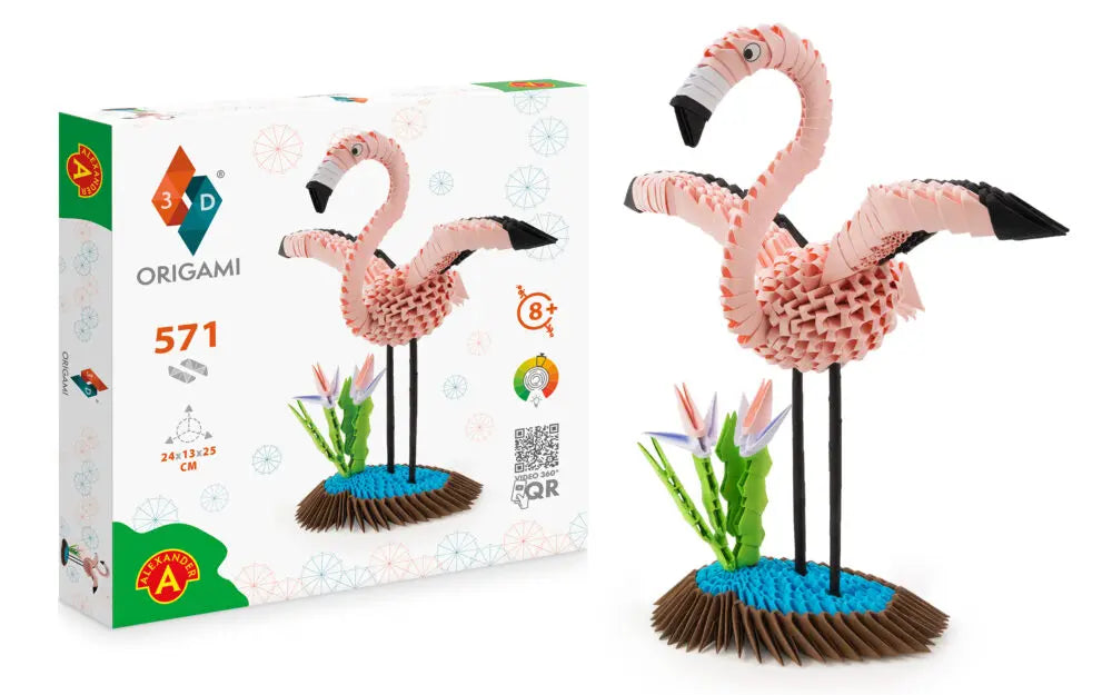 Origami 3d flaming