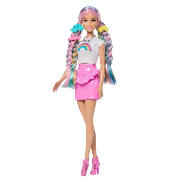 Barbie lalka tęczowe brokatowe włosy JJP07 /6