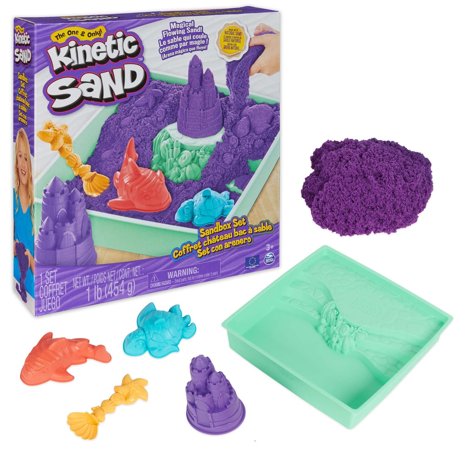 SPIN Kinetic Sand Box purple+foremki 6067477 /4