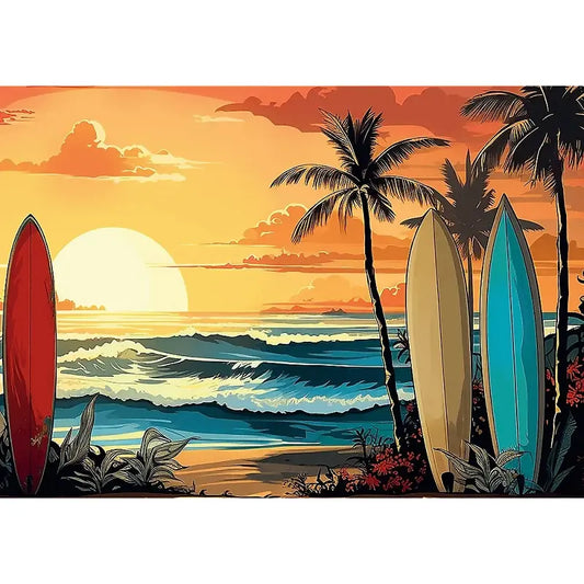 Puzzle 1000 el. USA Collection: Surfing Sunset