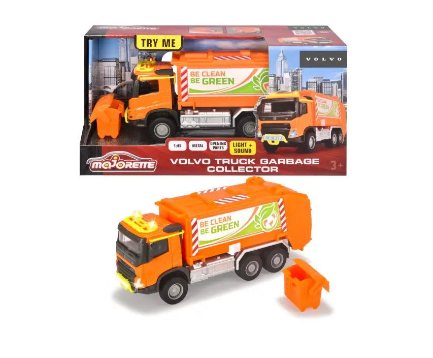 Majorette volvo śmieciarka 19cm św/dźw