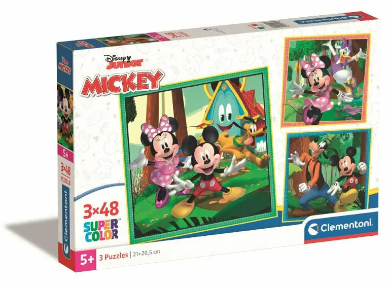 Puzzle 3x48 Super Kolor Square Mickey and Friends