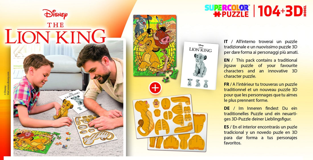 CLE puzzle 104 + 3D Model Lion King 20158