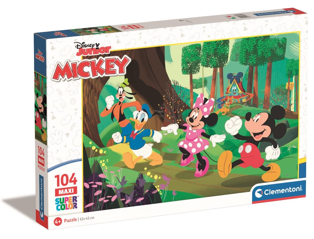 Puzzle 104 maxi Super Kolor Mickey and Friends