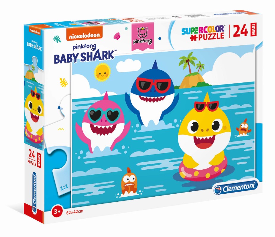 Puzzle 24 maxi super kolor baby shark