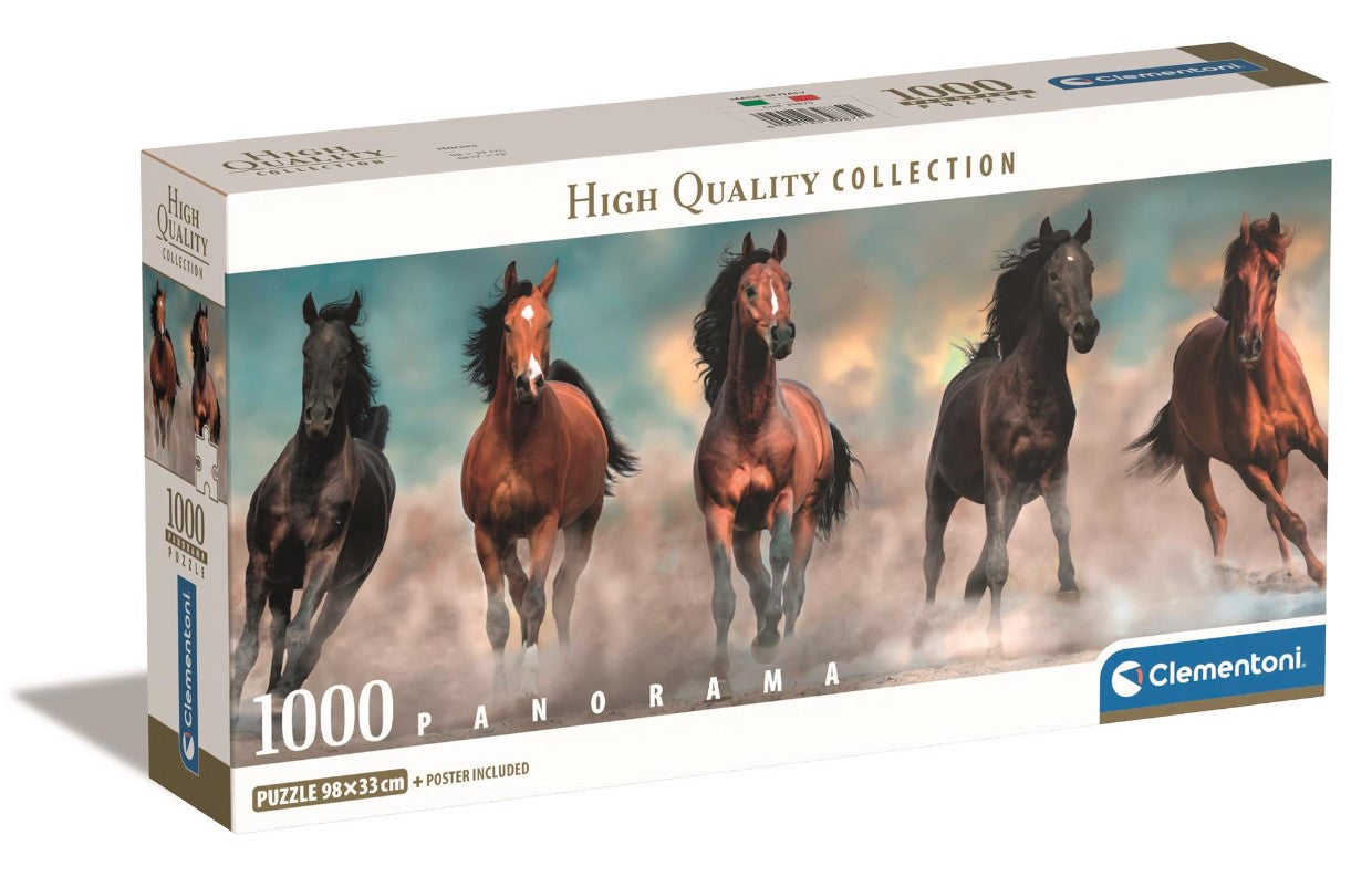 CLE puzzle 1000 Panorama Compact Horses 39875