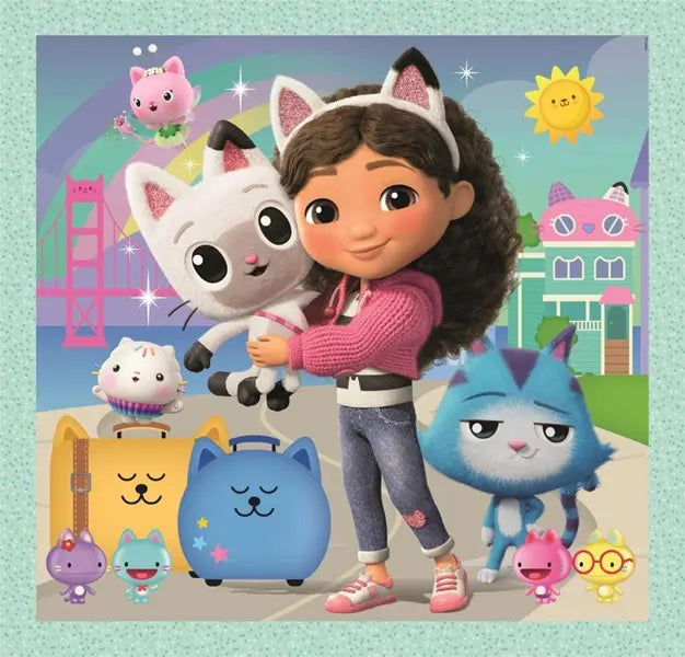 Puzzle 3x48 SuperKolor Koci Domek Gabi