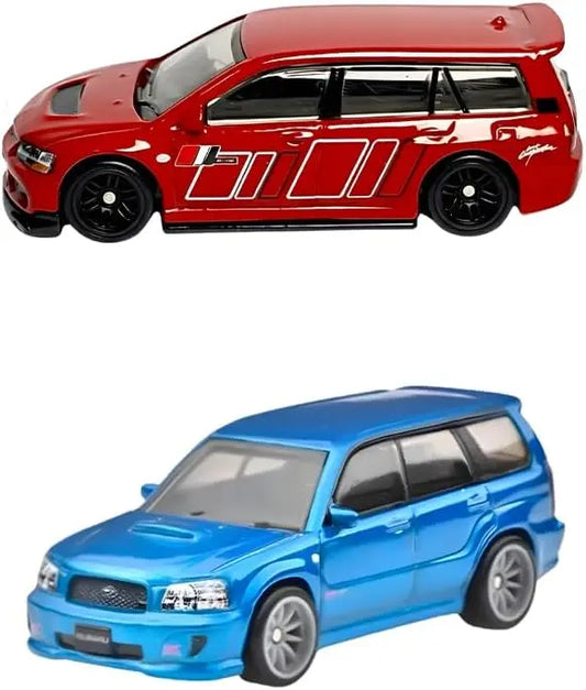 Hot Wheels Premium 2pak aut Forester STI, Evo IX Wagon