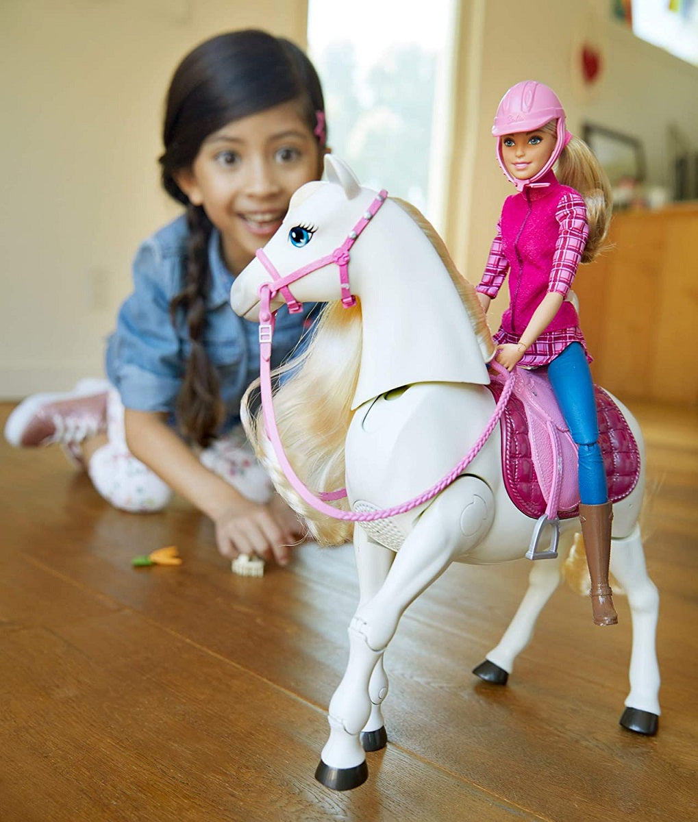 Barbie interaktywny koń Barbie+lalka FRV36