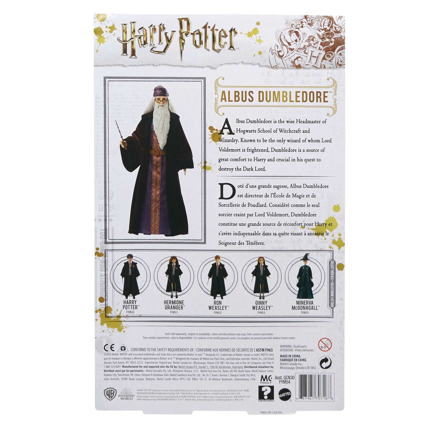 Harry Potter lalka Albus Dumbledore FYM54 /4