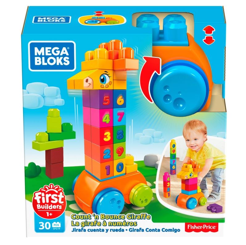 MEGA BLOKS Żyrafa klocki Licz i jedź GFG19 /2