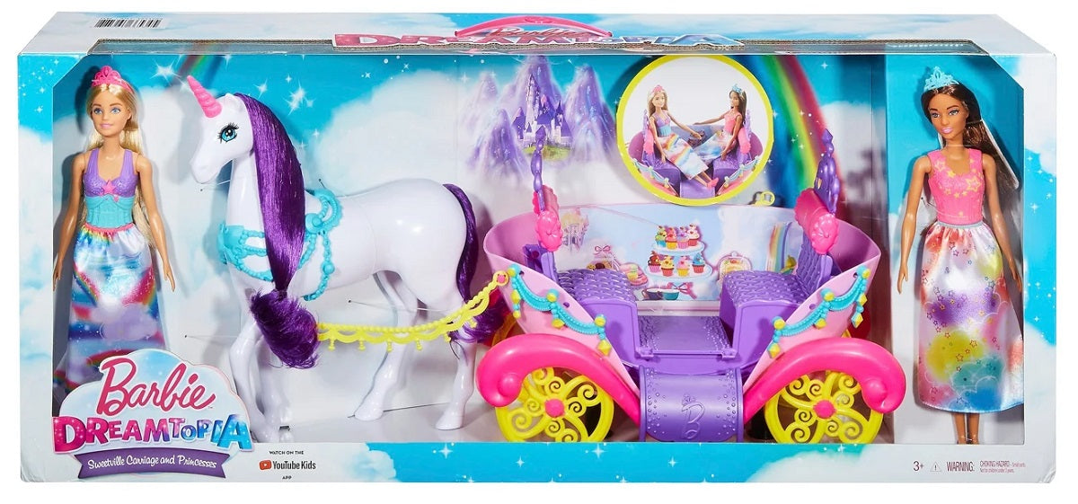 Barbie Dreamtopia 2 lalki i karoca GNH04 /4