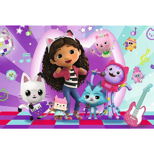 Puzzle Premium Plus Kids, Koci Domek Gabi 100 el. Kolorowy koci świat