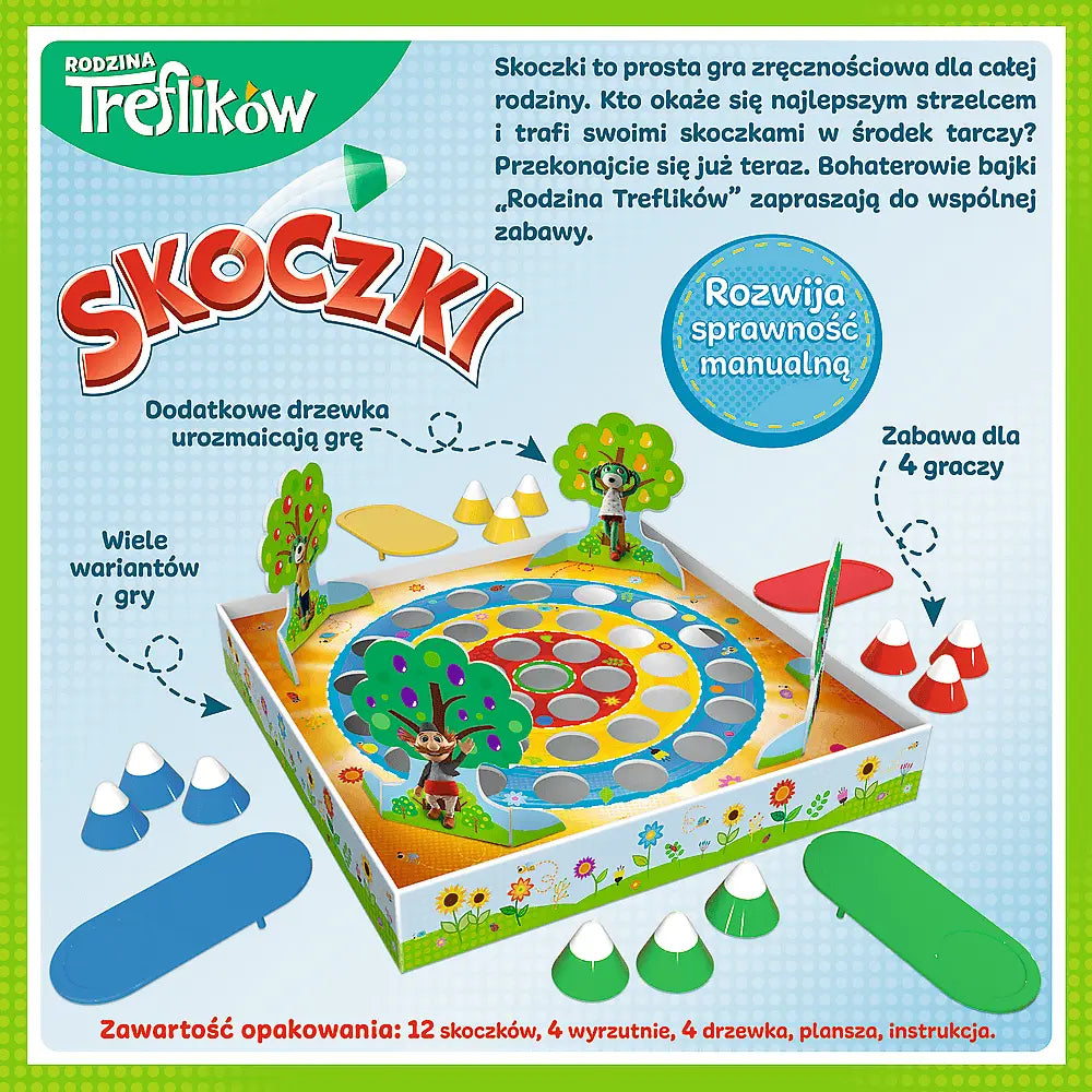 Gra skoczki rodzina treflików