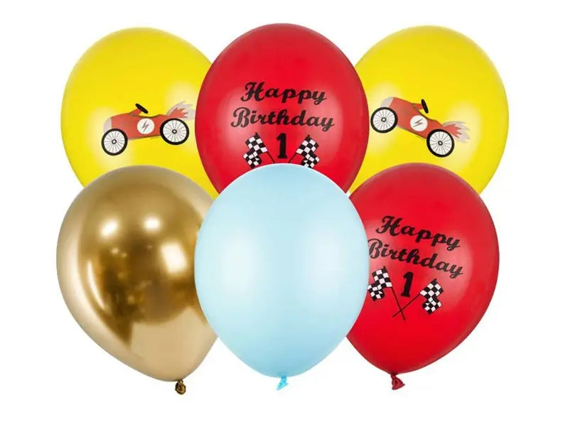 Balony 30cm - Happy Birthday - 6 szt.