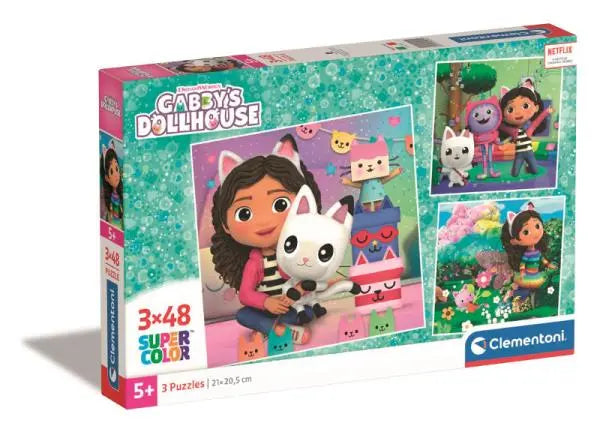 Puzzle 3x48 square koci domek gabby