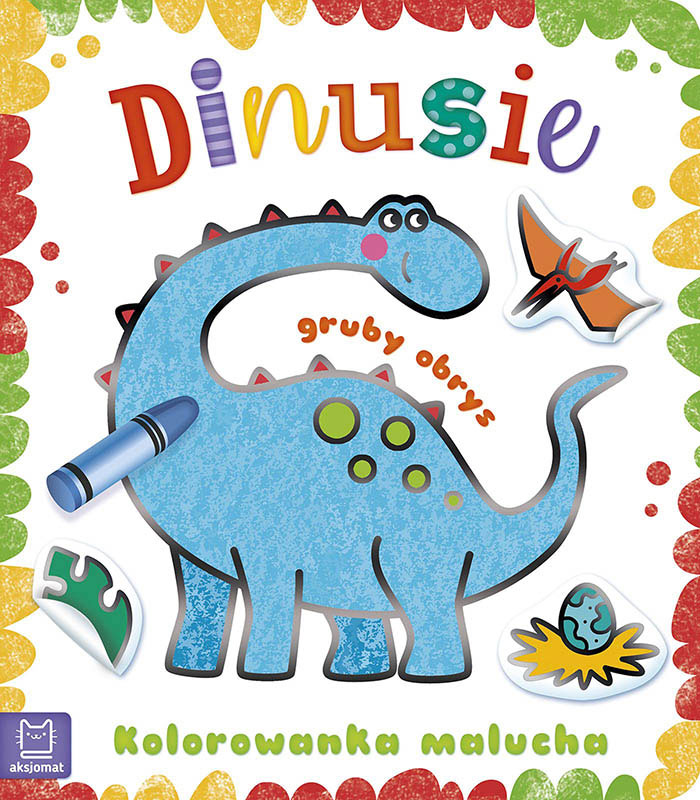 Kolorowanka malucha z grubym obrysem Dinusie 30270