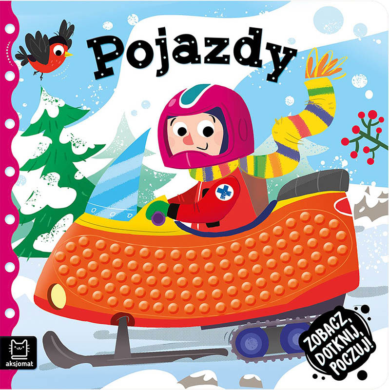 Aksjomat zobacz dotknij poczuj pojazdy książeczka sensoryczna