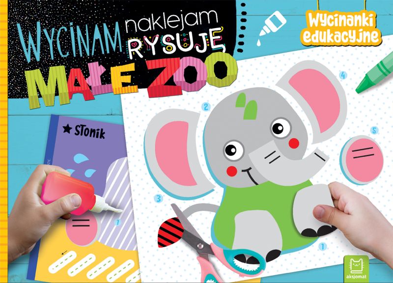 Wycinam, naklejam, rysuję Małe zoo 3804 35855