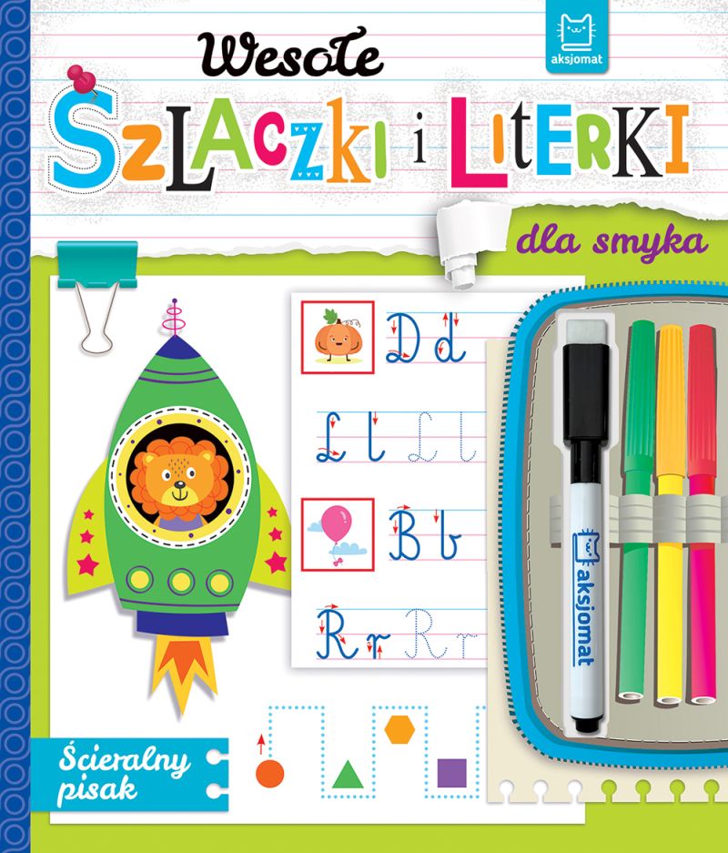 Wesołe szlaczki i literki d/smykaŚcier.pisak 37477