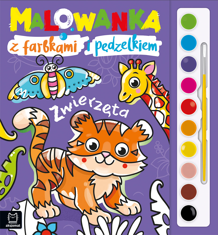 Malowanka z farbkami i pędzelkiem Zwierzęta 37965