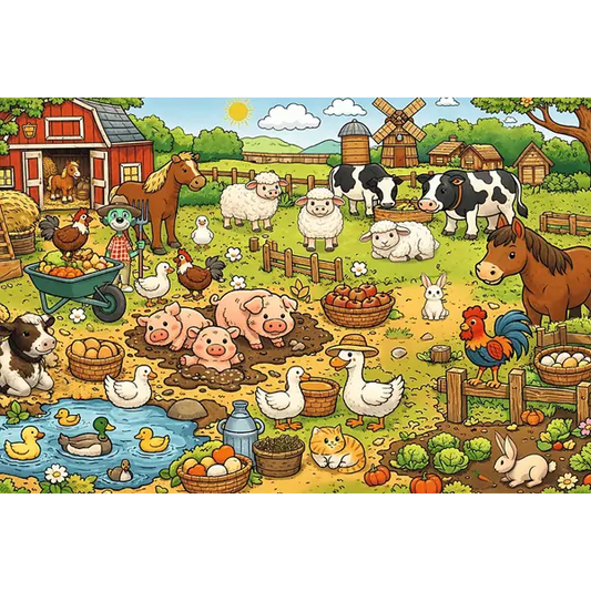PUZZLE 100 Seek&Find Wieś 16589