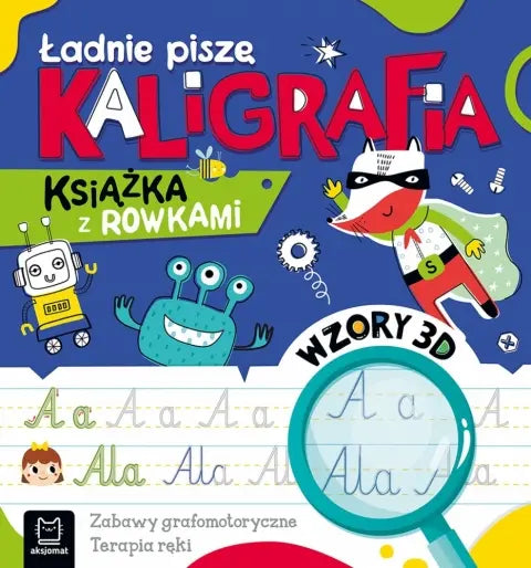 Ładnie piszę kaligrafia książka z rowkami