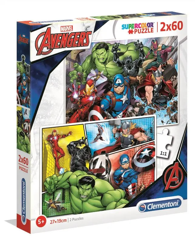 Puzzle 2x60 Super Kolor The Avengers