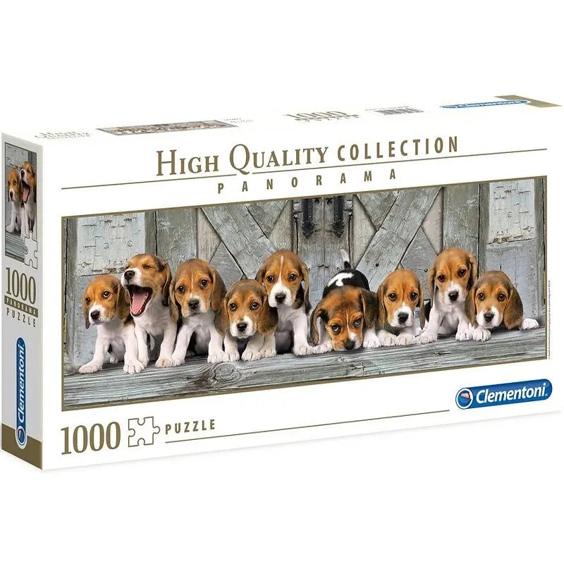 Puzzle 1000 Panorama pieski Beagle