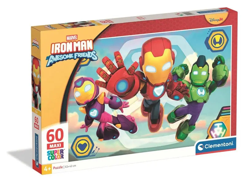Puzzle 60 maxi SuperKolor Iron Man And His Awesome Friends