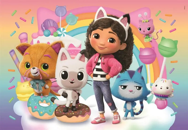 Puzzle 2x20 SuperKolor Koci Domek Gabi