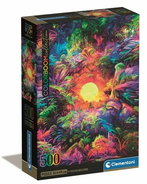 Puzzle 500 Compact Psychedelic Jungle Sun