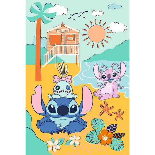 PUZZLE 160 PremPlus Kids Stitch na fali 15436