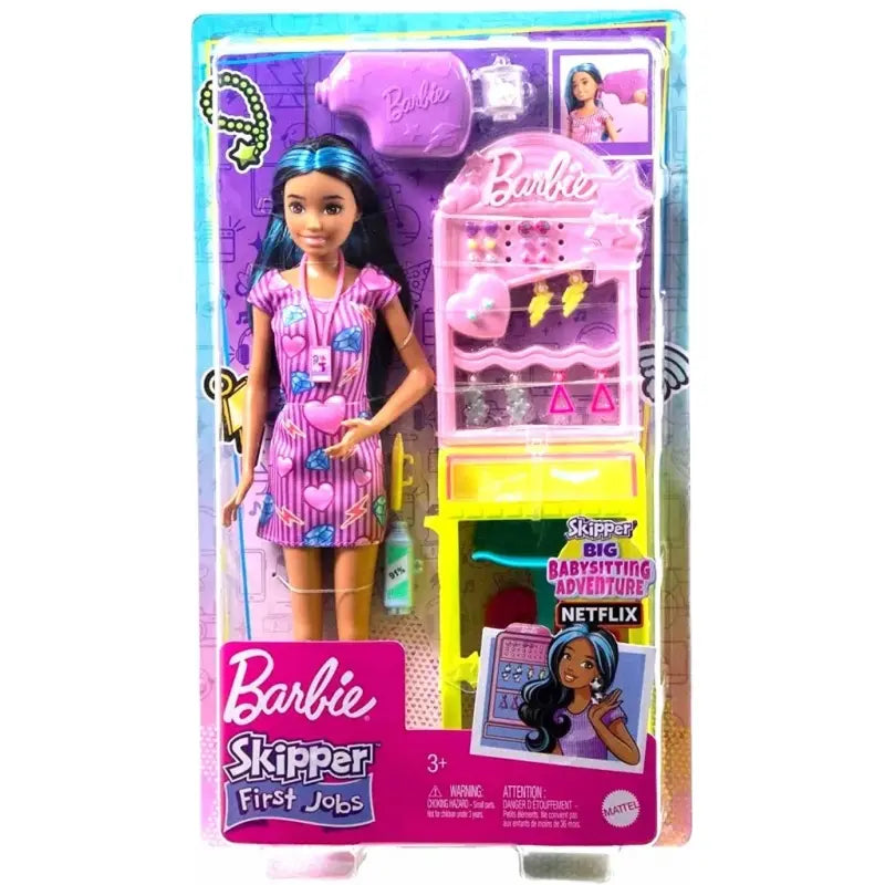 Barbie skipper lalka zestaw pierwsza praca przekłuwanie uszu