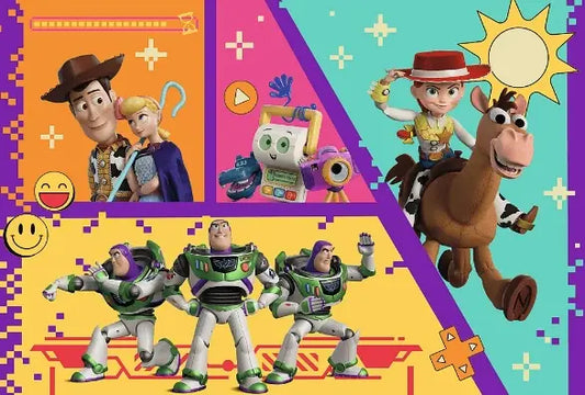 Puzzle Premium Plus Kids UFT Toy Story 100 ele, Zabawki w akcji i kolekcjonerski plakat